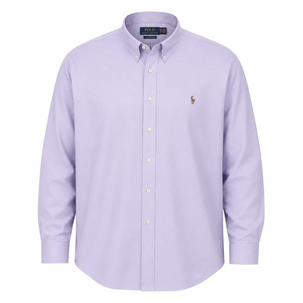 Polo Ralph Lauren Button Down Men's 4XLT Purple Performance Wicking NWT